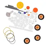 78 Stücke Kunststoff Getriebe Kit, Mini Elektrische Hobby Getriebe Riemenscheibe Riemenschnecke Rack Teile Set Für DIY Roboter Smart Auto Modell Getriebe Zubehör