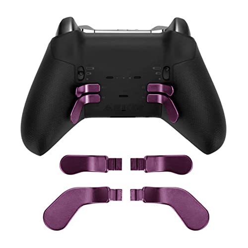 Controller Paddles Premium Edelstahl Metall Material 4 Stück für Elite Controller Paddles Kompatibel mit für One Elite Wireless Controller Series 2.(Violett)