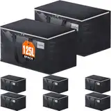 Fabspace Robuste Umzugstaschen mit starken Reißverschlüssen und Griffen, zusammenklappbares Umzugszubehör, Aufbewahrungsbeutel zum Verpacken und Umzug, 125 l, 8 Stück