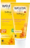 WELEDA Bio Baby Calendula Gesichtscreme - Naturkosmetik Feuchtigkeitscreme mit Mandelöl & Bienenwachs zur Pflege von trockener Haut. Natürliche Gesichtspflege Creme für Babys & Kinder (1x 50ml)