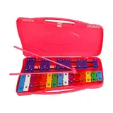 Glockenspiel Glockenspiel Diatonisches Xylophon mit 25 Tasten, mittelgroßes Xylophon für Musikinstrumente, Upgrade Glockenspiel, mit zwei Hämmern