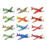 Geaanen 12 Stück Styroporflieger Kinder, Styropor Flugzeuge für Kinder, Flugzeug Styropor Kindereignen Sich Perfekt Als Mitgebsel für Kindergeburtstage