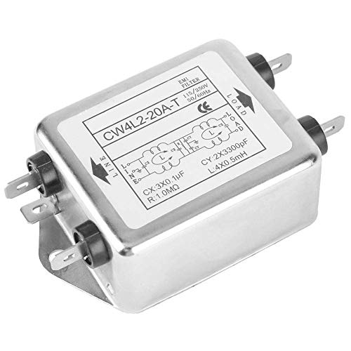 EMI-Filter, CW4L2-20A-T 20A Rauschunterdrücker EMI-Filter 115V/250V Stromleitung EMI-Filterklemme