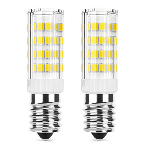 DiCUNO E14 LED Kaltweiß 6000K, 3W LED Lampe für Dunstabzugshaube, Ersetzt 40W Halogen, Kühlschranklampe 410lm, Maiskolben Birne für Schreibtischlampen/Wandlampen, CRI85, Nicht dimmbar, 2er Pack