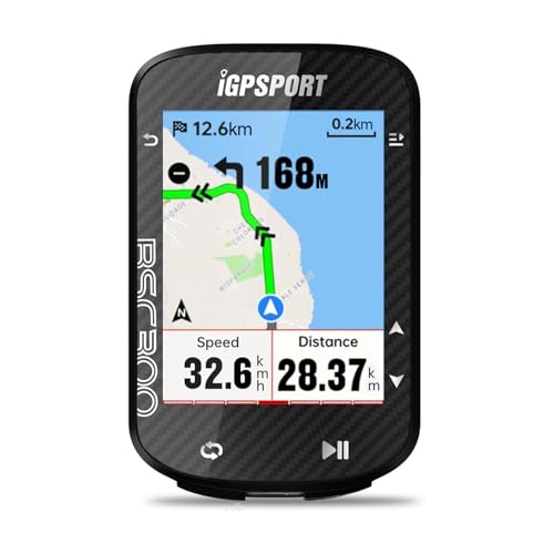 iGPSPORT Fahrradcomputer Kabellos BSC300, wasserdichte Farbbildschirm, Fahrradtacho, Bluetooth ANT+GPS 5.0 MAP-Navigation Zahlreichen Funktionen Tacho Fahrrad Navi Kabellos Zubehör (BSC300)