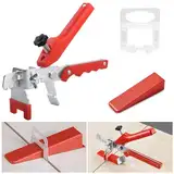 Fliesen Nivelliersystem 3mm Nivelliersystem 501 Teiliges Fliesenverlegehilfe 400 Zuglaschen + 100 Keile +1 Fliesenzange Nivelierset Fliesen für DIY and Profi Fliesenleger Werkzeug