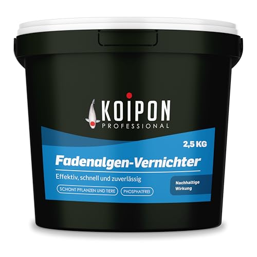 KOIPON Fadenalgen-Vernichter 2,5 kg, Phosphatfreie Algenbekämpfung, Fadenalgenvernichter gegen Algenwachstum und Fadenalgen im Gartenteich