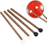 4 Stück 16,5 Cm Gummi-Trommelstöcke, Percussion-Sticks, Stahlzunge, Rutschfester Allgemeiner Trommelschlägel, Schlägel, Percussion-Instrumententeile für Kinder-Schlagzeuger und