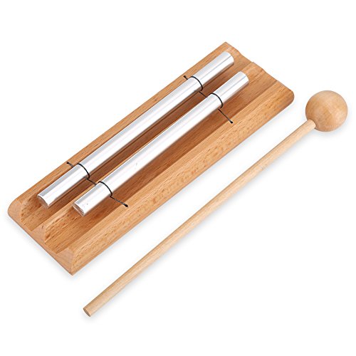 2 Ton Chime Glockenspiel Energy Chimes, Schlagzeug Percussion Instrumente mit Holzschlägel Kinder Glockenspiel, für Meditation, Musikalische Früher