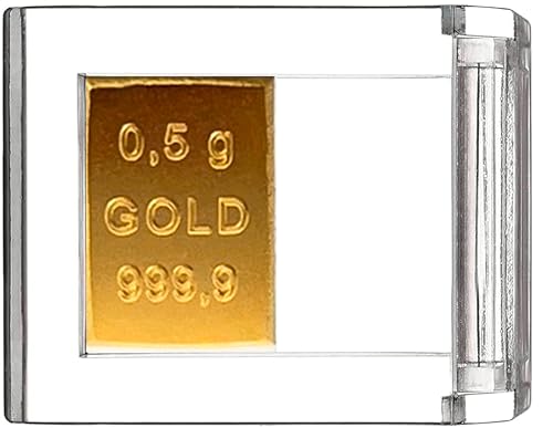 Gold als Geschenk - Goldbarren 0,5 g in hochwertiger Kapsel - Geschenk + Echtheitszertifikat Feingold 999.9