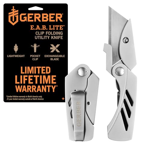 Gerber Cuttermesser, Klappbar, Klingenlänge: 5,7 cm, EAB Lite, Edelstahl, 31-000345