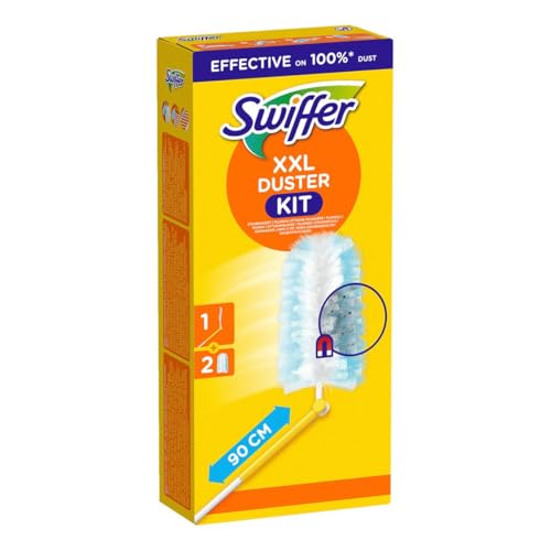 Swiffer Staubmagnet Starterkit - XXL Griff plus 2Tücher, 1er Pack (1 x 1 Stück)