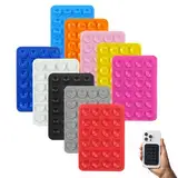 LHOEST 10 Stück Handyhalterung Saugnapf Handy, rutschfest Selbstklebende Silikon Saugnäpfe für Handy Noppen Halter Rückseite Halterung, Noppen HandyhüLle Influencer Zubehör für Alle Handy-Modelle