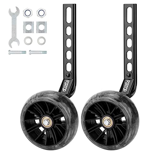 Fahrrad-Stabilisatoren Trainingsräder, Paar schwere Hinterräder mit Stabilisatoren, montiertes Set für 12, 14, 16, 18,20 Zoll Kinderfahrräder für Jungen und Mädchen (schwarz, Größe)