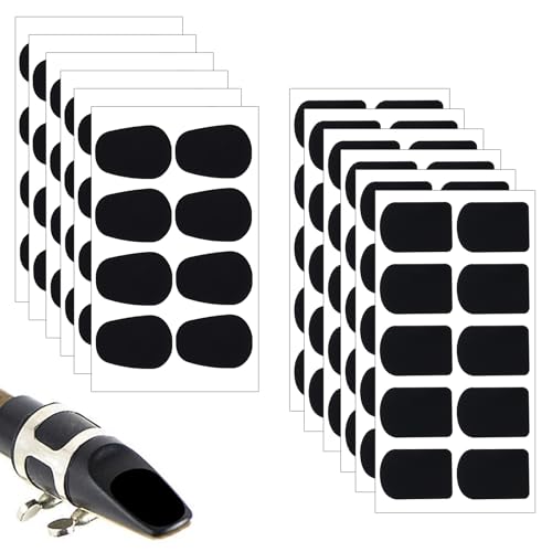 Molain 108 Stück Mundstückkissen,Mundstückpolster für Alt Tenorsaxophon und Klarinetten Mundstücke Silikon Saxophon Blätter Klarinetten Zubehör Mundstück-Patches für Alto Und Tenorsaxophon Klarinette