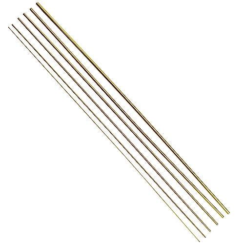 Create idea 6 St¨¹ck Messing-Rundrohr, Nahtlos Gerade Rohr, 1 Mm, 1,5 Mm, 2 Mm, 2,5 Mm, 3 Mm, 3,5 Mm Au?endurchmesser, 0,2 Mm Dicke, 300 Mm L?nge f¨¹r Maschinen DIY Projekt