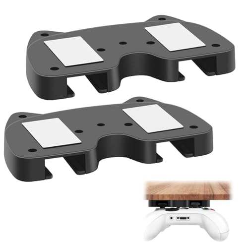 OUDQFCJ 2 Pcs Ständer für P S 5 Controller Unterm Tisch Halterung für PS Horizontaler Tisch Halterung mit Klebeband für PS 5 Tisch Aufbewahrung Under Desk Holder für PS 4/PS 5 Controller Zubehör