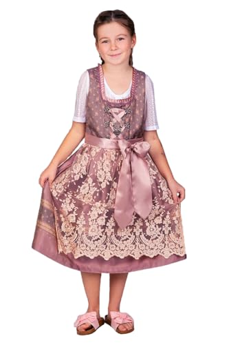 Edelnice Trachtenmode Kinder Dirndl Madeleine 3-TLG. inkl. Bluse, Schürze und Charivari (92)