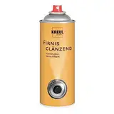 KREUL 823400 - Firnis glänzend, 400 ml Spraydose, sehr elastischer Schlussfirnis, erhöht die Haltbarkeit gegenüber äußeren Einflüssen, nicht gilbend, trocknet wasserfest