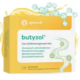 butyzol® | Bei Reizdarmsyndrom, Divertikelkrankheit, Morbus Crohn, Colitis ulcerosa (1) | klinisch belegte Wirksamkeit (2) | Patentiertes, mikroverkapseltes Butyrat | 60 Kapseln