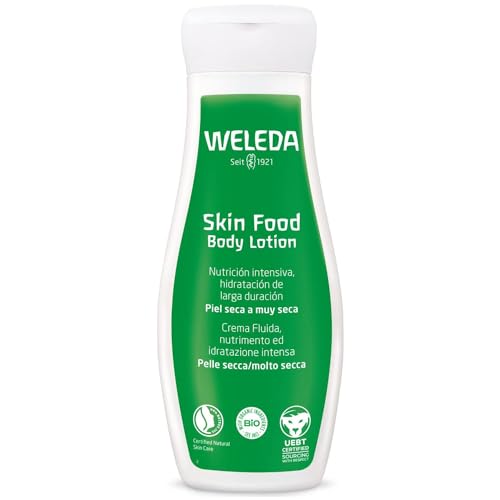 WELEDA Bio Skin Food Bodylotion - Naturkosmetik Körperpflege Lotion mit Bio Sheabutter spendet langanhaltende Feuchtigkeit. Natürliche Körperlotion zur Pflege von sehr trockener Haut (vegan, 200ml)