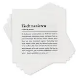 Papier Servietten: Tischmanieren Definition - 20 Stück