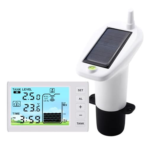Drahtloser Ultraschall Wasserspiegel -Monitor Tank Flüssigkeitspegel Hoher Alarm -Solar -Anbieter Wasserspiegel -Wasserstandsantriebsanzeige IP65 Wasserdicht