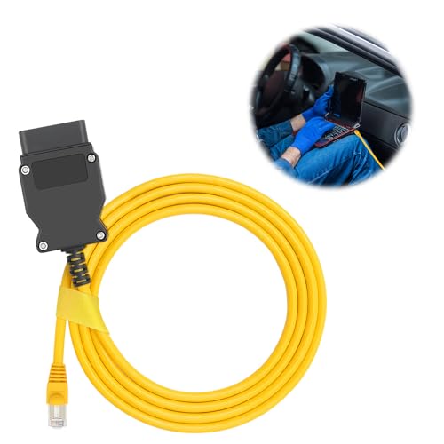 Abnaok Enet OBD2 Kabel, 2M Ethernet Interface Obd2, Schnittstellenkabel Codierung Programmierung Diagnose Anschlusswerkzeuge, ICOM ISTA + Bootmod3 Bimmercode F- Serie OBD2