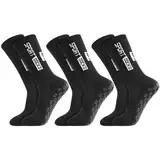 Utensilsto 3 Paare Fußball Socken, 39-46 Fußballsocken Anti Rutsch Grip Fussball Socken Rutschfeste Sportsocken für Herren Männer Damen Fussball Basketball Laufen