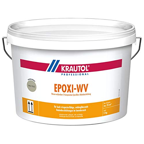 Krautol EPOXI WV 2K Bodensiegel, 2-Komponenten-Epoxidharz-Beschichtung für befahrbare Bodenbeschichtungen, 5 kg (3+2kg)