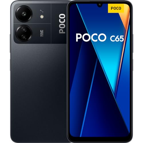 Xiaomi Poco C65 Smartphone + Kopfhörer, 8+256GB Handy ohne Vertrag, 6,74” 90Hz Display, 5000 mAh, 18W Fast Charge, 50MP AI Dreifach-Kamera, Black (DE Version + 2 Jahre Garantie)