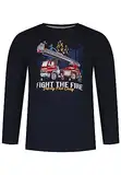 SALT AND PEPPER Jungen Langarmshirt mit Feuerwehrauto Applikation