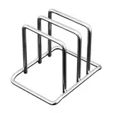 Clove Schneidebrett Halter Ständer Küche aus 100% Edelstahl 18/10 Schneidebretthalter Organizer Metall Brettchen Halterung Kitchen für 2 Dicke Schneidebretter 1.9, 2.9 cm Arbeitsplatte oder Schrank
