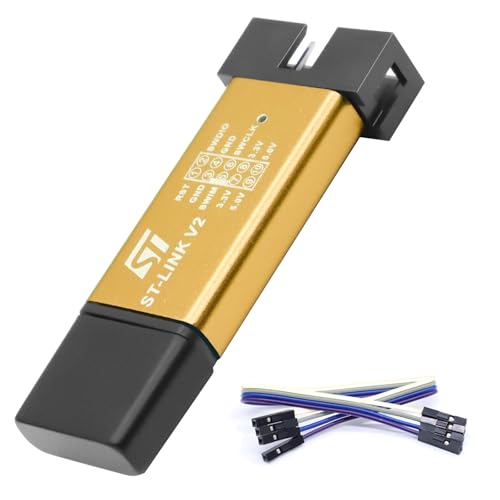 ST-Link V2 Programmier Binghe ST Link V2 Emulator ST-Link Downloader Mini-Debugger Programmier mit Dupont Wires ST-Link Emulator Downloader für 8/32 Bit-Mikrocontroller