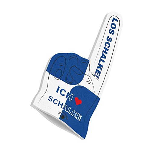 HIGH FIVE FINGERS Schalke Fahne My City Flagge Schaumstoff Hand für Fussball, Handball, Leichtathletik | Fanartikel für Spiele, Stadion und Events | One Size | 40 x 20 x 2,5 cm