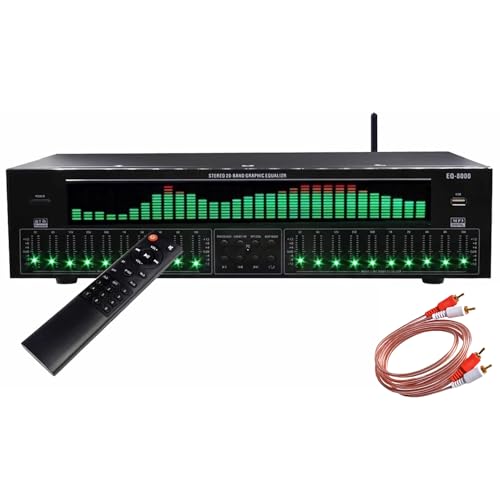 XUCS 31-Band Digital Equalizer, Stereo Grafik EQ, Musikspektrumanalysator, Bluetooth 5.4 Optische Koaxiale Digitale Audiodekodierung, Rauschunterdrückung, Für Aufnahmestudio