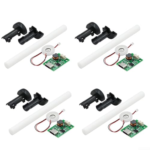4 Stück Typ-C-Luftbefeuchter-Modul, USB-Sprühmodul, Leiterplatte, kein Schalter, Zerstäubung, Leiterplatte, Sprühnebel, Nebelmaschine für DIY-Inkubatoren