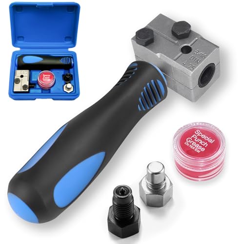 UVVRUR Bördelgerät für Bremsleitungen, Universal 4-teiliges Set, SAE 3/16" (4,75 mm), Handwerkzeug (B)