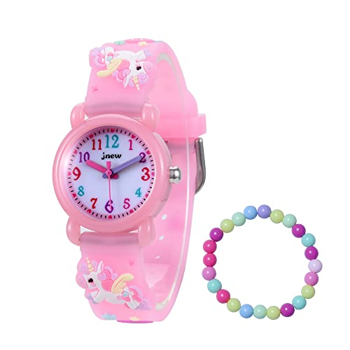 MUXIJIA Kinder Uhren für Mädchen ab 3-10 Jahre, Analog Quarz Armbanduhr Cute 3D Cartoon Kinderuhr Silikon Armband Mädchenuhr