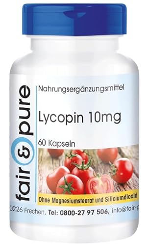 Fair & Pure® - Lycopin Kapseln 10mg - 60 Kapseln - Carotinoid aus Tomatenextrakt - vegan - ohne Magnesiumstearat
