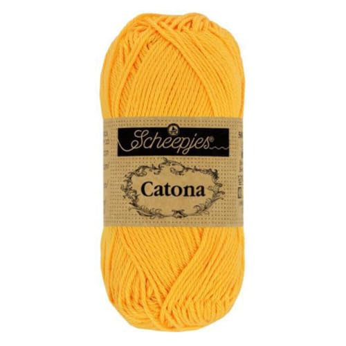 Scheepjes - Scheepjes 208 Gelb Gold Catona Garn - 1x50g