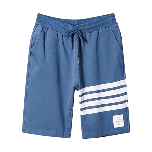 QWUVEDS Kurze Hosen Herren Herren-Viertelhose für den Strand, lässig Breite Shorts Herren Badeshorts Herren Sporthosen Herren Kurz Strandhose Kurz Boardshorts (B, S)