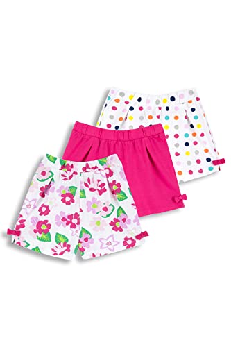 Chicco Shorts Set aus Baumwolle, Hose Mädchen, Fuchsie, 12 monate (pack of 3)