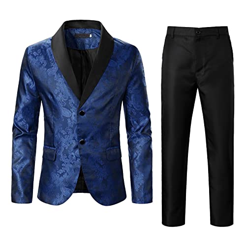 Herren-Smoking für Business, Hochzeit, Bankett, Abschlussball, lässiges Muster, Stickerei, Premium-Stretch, schmale Passform, klassische Passform, Smoking und Hose, zwei Smoking-Verleih für Herren,