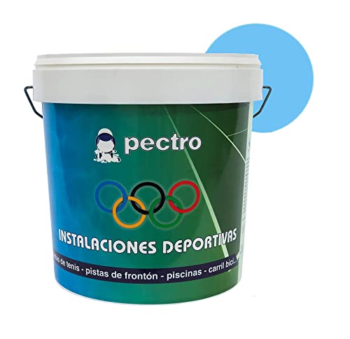 PECTRO Schwimmbadfarbe für Becken 4L - Beton Poolfarbe für Zement-, Faser- und Polyesterpools - Verhindert Algenbildung - Schwimmbeckenfarbe (Ozeanblaue)