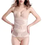 3 in 1 Postpartale Bauch Unterstützung Erholung Gürtel - Postpartum Gürtel für Damen - Postnatal Bauchgurt nach Geburt - Rückbildungsgürtel nach Geburt (BEIGE, One Size (Pack of 1))