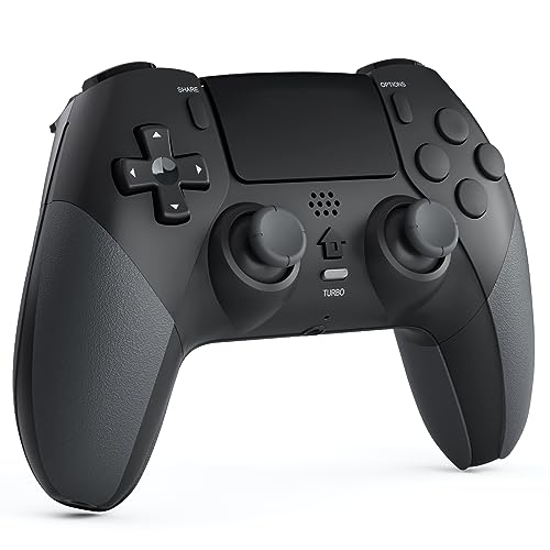 CHEREEKI Controller für PS4, Bluetooth-Controller mit 2 Programmierbaren Tasten, Wireless Gamepad mit Doppelter Vibration, 6-Achsen-Gyro-Sensor, Touchpad, Integrierter Lautsprecher