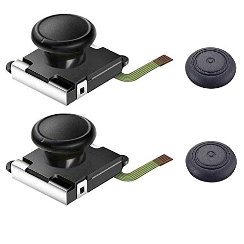 Thlevel 2 PCS Analoger Thumbstick Joystick für NS, 3D Ersatz Links und Rechts Controller Analoger Rocker Stange Stick mit Kappe