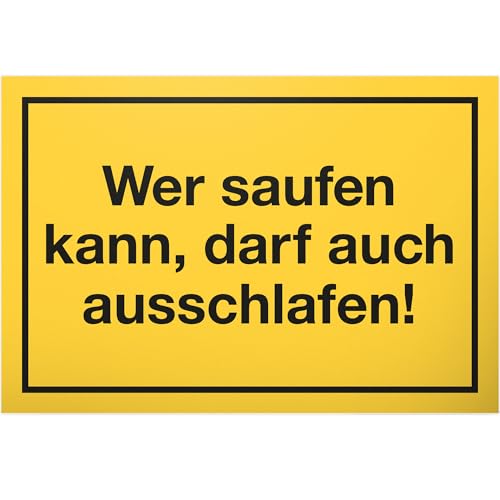 DankeDir! Saufen - ausschlafen Schild mit Spruch - lustiges Geschenk für ihn Geschenkidee Geburtstagsgeschenk Männer Jungs Party Deko Zubehör Scherzartikel JGA - Accessoire Fotobox