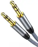 Highwings Aux Kabel 3,5mm Klinkenkabel [1,2M] Stereo Audio Kabel Klinke auf Klinke Nylon Geflochtenes Hochwertige, für Kopfhörer, Auto, Handy, PC, Lautsprecher, Stereoanlagen, MP3-Player usw